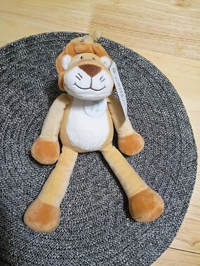 Plush Music Lion Stuffed Toy - Tan and White Kids Music Toy